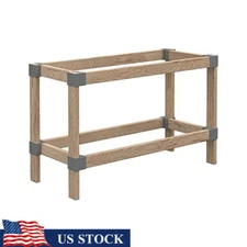 Heavyweight DIY Workbench Kit Includes Hardware Easy Assembly 2x4 ft Gray New