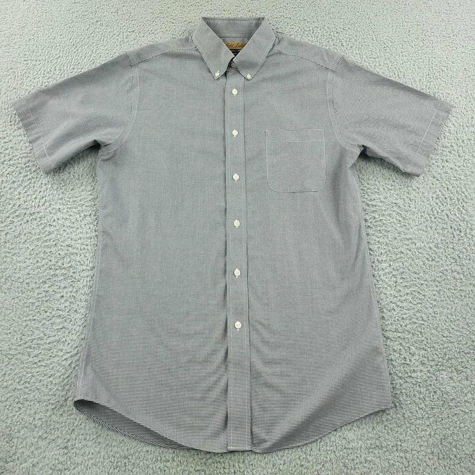 Roundtree & Yorke Shirt Mens Large Black Slim Fit Office Casual Gold Label - Image 2 of 4