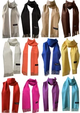 Winter Womens Mens 100% Cashmere Wool Wrap Scarf Scotland Made Soild Scarves