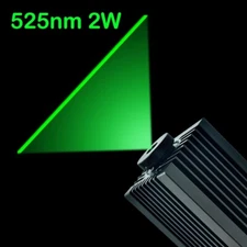 High Power Green 525nm 2W 2000mW Laser Diode Module 90° Line Laser Beam with TTL