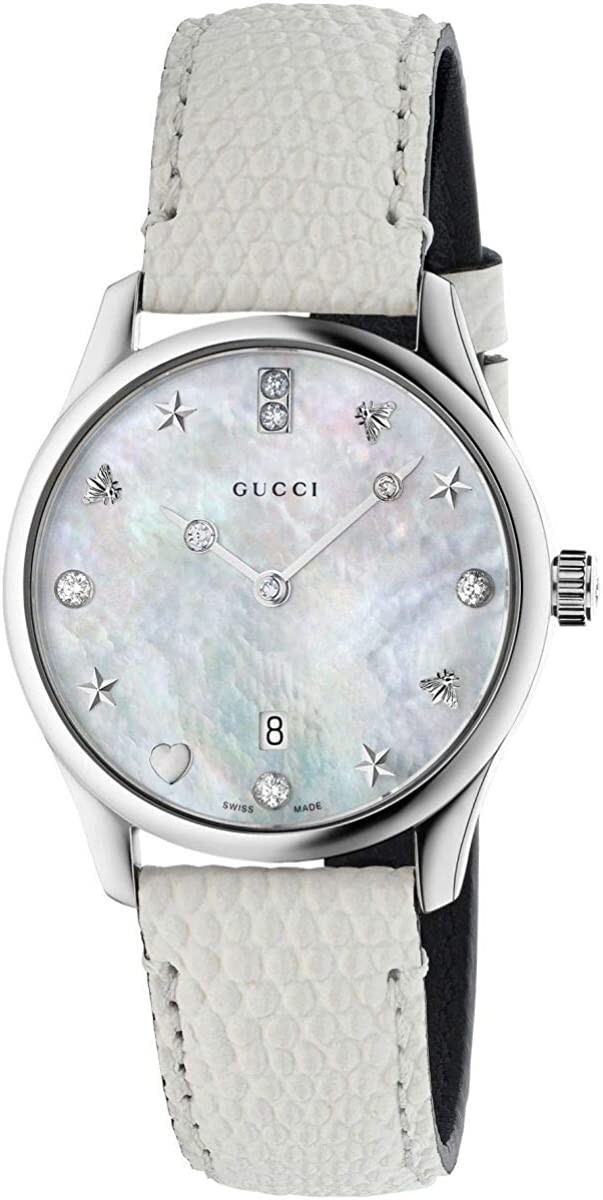 Gucci G-Timeless Mother of Pearl Dial Ladies Watch YA126597 | eBay