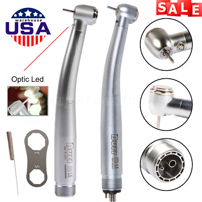 Dental LED E-generator High Speed Turbine Handpiece Triple Spray 2/4Hole UDM/UDB
