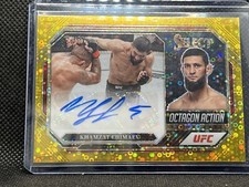 2023 PANINI SELECT UFC KHAMZAT CHIMAEV AUTO GOLD PRIZM #3/5