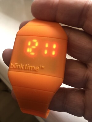 ''Blink Time'' Orange Girl's Digital Watch Buckle Band