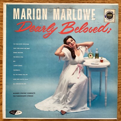Marion Marlowe  Dearly Beloved  33 1/3 rpm LP record, DCF-1006