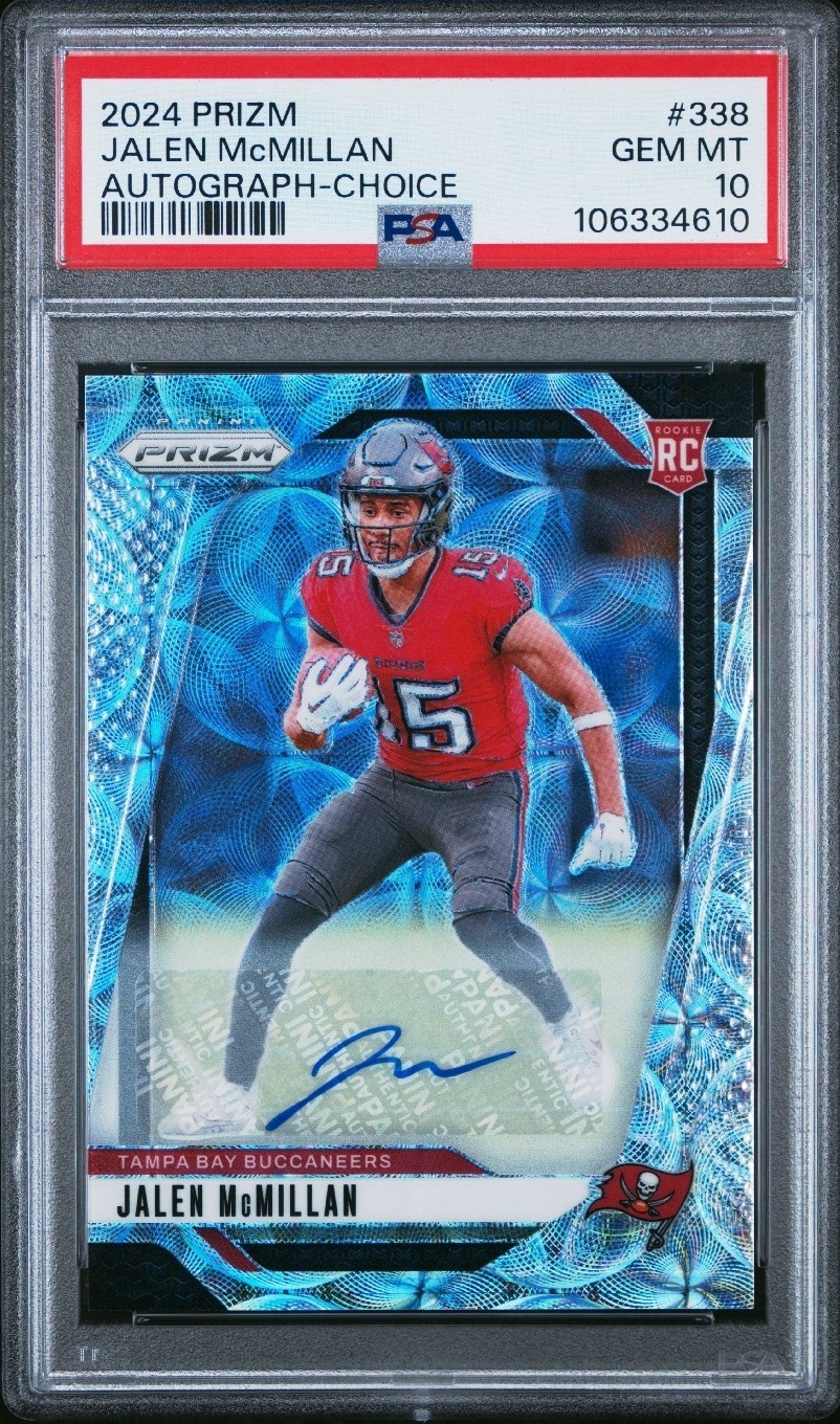 Jalen McMillan 2024 Panini Prizm Choice #/100 Rookie Auto SSP PSA 10 Gem Pop 1/1