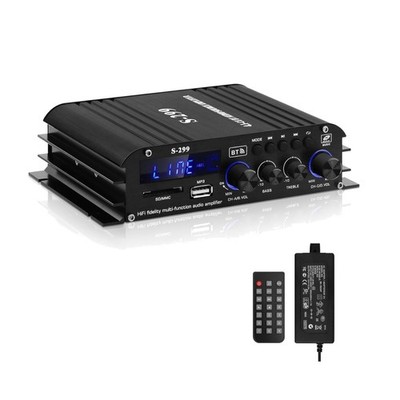 Bluetooth 5.0 4.1 Channel Mini Power Amplifier - 800W Peak Output for Home Audio