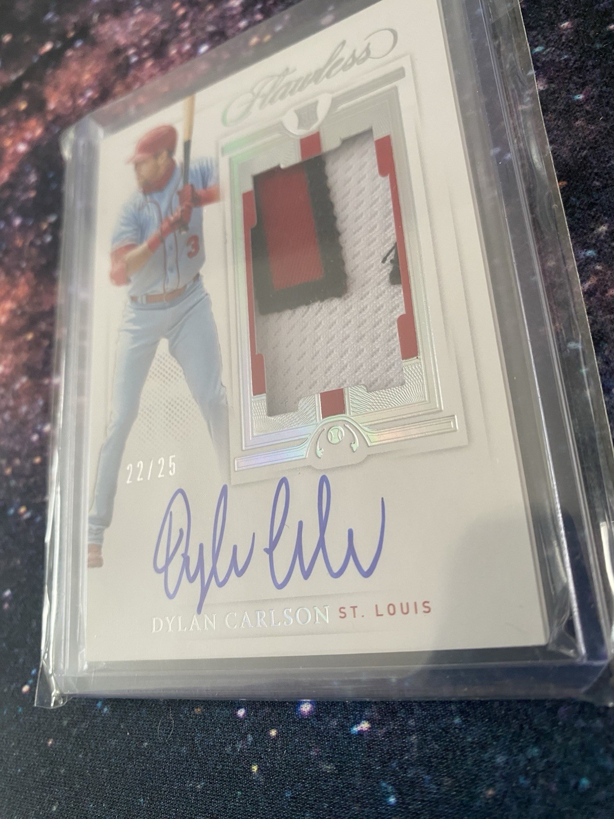 2021 Flawless Dylan Carlson Rookie Patch Auto #RPA-DC /25 Cardinals view 4