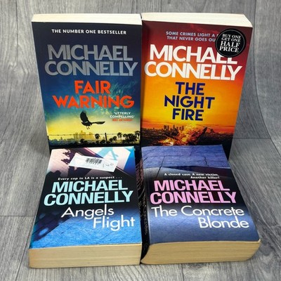 Michael Connelly Books Bundle Set Thriller Crime Fair Warning The Night Fire x4
