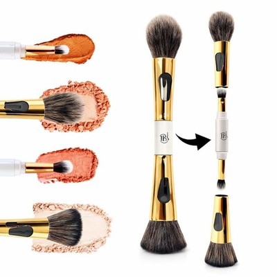 Makeup Brush 4 In 1 Set With Case DualEnded Foundation Blush Mini Portable