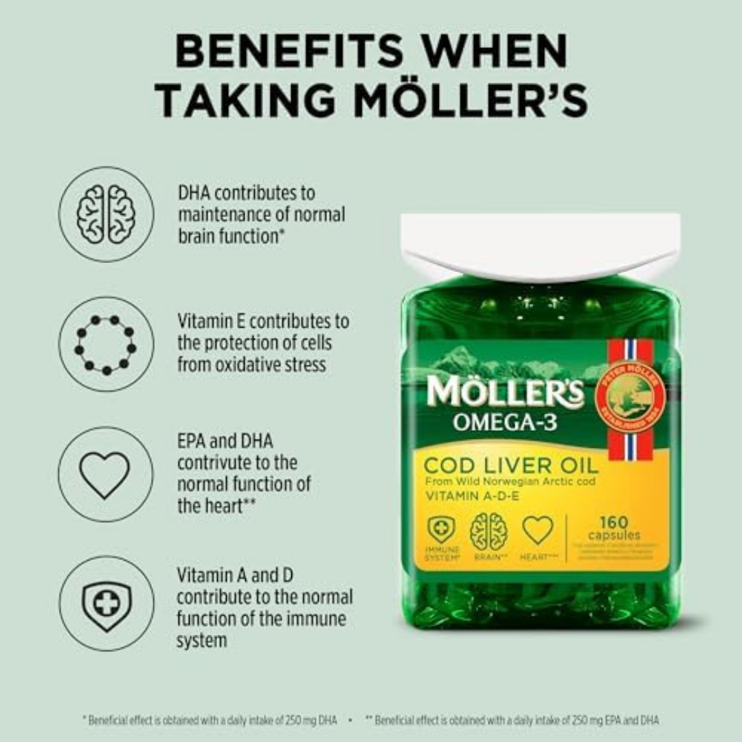 Moller’s | Omega-3 Capsules | Fish Oil | Nordic Omega-3 Dietary Supplement ...