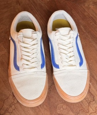 VANS Old Skool Pro Men s 7 or Women s 8  White Blue Gum Casual Sneakers