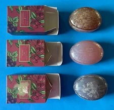 3 Bath & Body Works Glycerin Bar Soap 4oz Each Sweet Pea Vanilla Sugar Raspberry