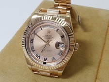 New Old Stock Rolex 18k rose gold President Day Date II 41mm 218235 b/p 11