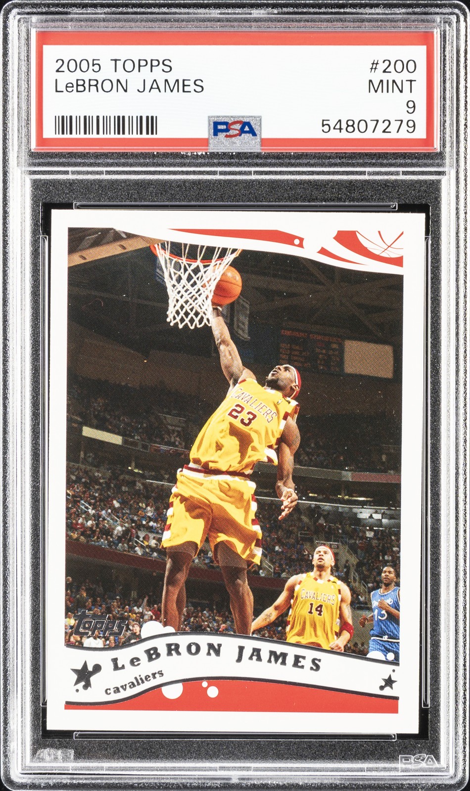 2005 TOPPS #200 LEBRON JAMES PSA 9