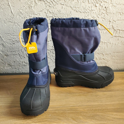 Columbia Snow Boots Powderbug Plus 2 Kids Size 2 Youth Blue Waterproof Ski 200g