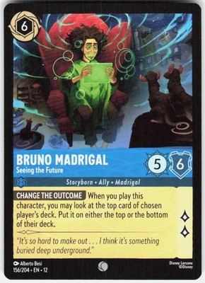 Bruno Madrigal Seeing the Future 156/204 Wilds Unknown Disney Lorcana