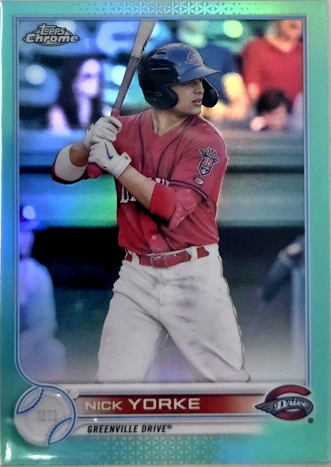 2022 Topps Pro Debut - Chrome Nick Yorke #PDC-78 Aqua Refractor /75 (RC)