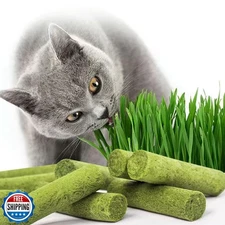 Petllgood 30g Cat Grass Sticks, Freeze Dried Cats Grass Teething Stick, Edibl