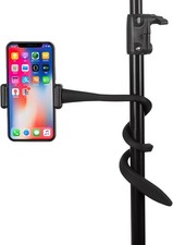 Microphone Holder Cell Phone Holder Adjustable Gooseneck Smartphone Clip for Gui