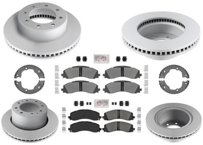 Coated Disc Brake Rotors Fleet Galvanized Pads fits Ram 3500 Pick Up SRW 19-25
