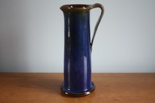 Vintage Bourne Denby Ware Electric Blue Stoneware Jug Pitcher Vase 9.5" (24cm)