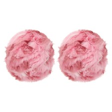 35yds Faux Fur Yarn, 2 Skeins 50g 0.6"OD Fuzzy Yarn Fluffy Yarn, Rose Pink