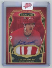 2022-23 Upper Deck Stature Red Patch Lucas Raymond Auto 4/8
