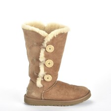 Ugg Australia Brown Bailey Tripple Button Sherpa Lined Boot Size 6