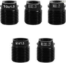 5pcs Gear Shift Knob Adapter Kit, Universal Aluminum Alloy Shifter Knob Thread A