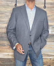 LkNw Canali 1934 Made in Italy Wool Dual Vent Stitched Lapel Blazer Jacket 42R