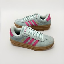 Adidas VL Court Bold Pink Green Women s Sneakers Size 6 JP7628