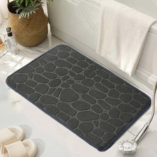 Image of Non-slip Bathroom Floor Mat Cobblestone Bathtub Floor Rug Shower Doormat