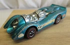 VINTAGE REDLINE HOT WHEELS JET THREAT MET. AQUA 1971 HK #6179