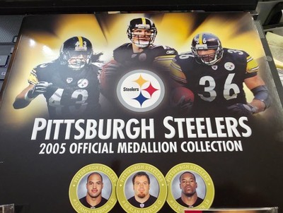 UNOPENED 2005 Steelers Medallion Collection COMPLETE 25 Set + Folder + SB XL Pgm