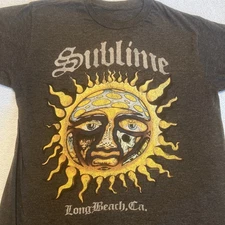 Sublime Band 40oz to Freedom Sun Shirt Long Beach CA 90s Style Band Tee 36x19