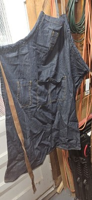 Chef Works Urban Memphis Bib Apron indigo Blue Cotton / Denim with Pockets - NWT
