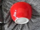 Vintage PYREX Primary Colors Red No. 402 1.5 quart Nesting Mixing Bowl Glass