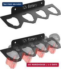 Metal Milwaukee M12 Battery Holder,Durable Battery Wall Mount Rack for Milwaukee