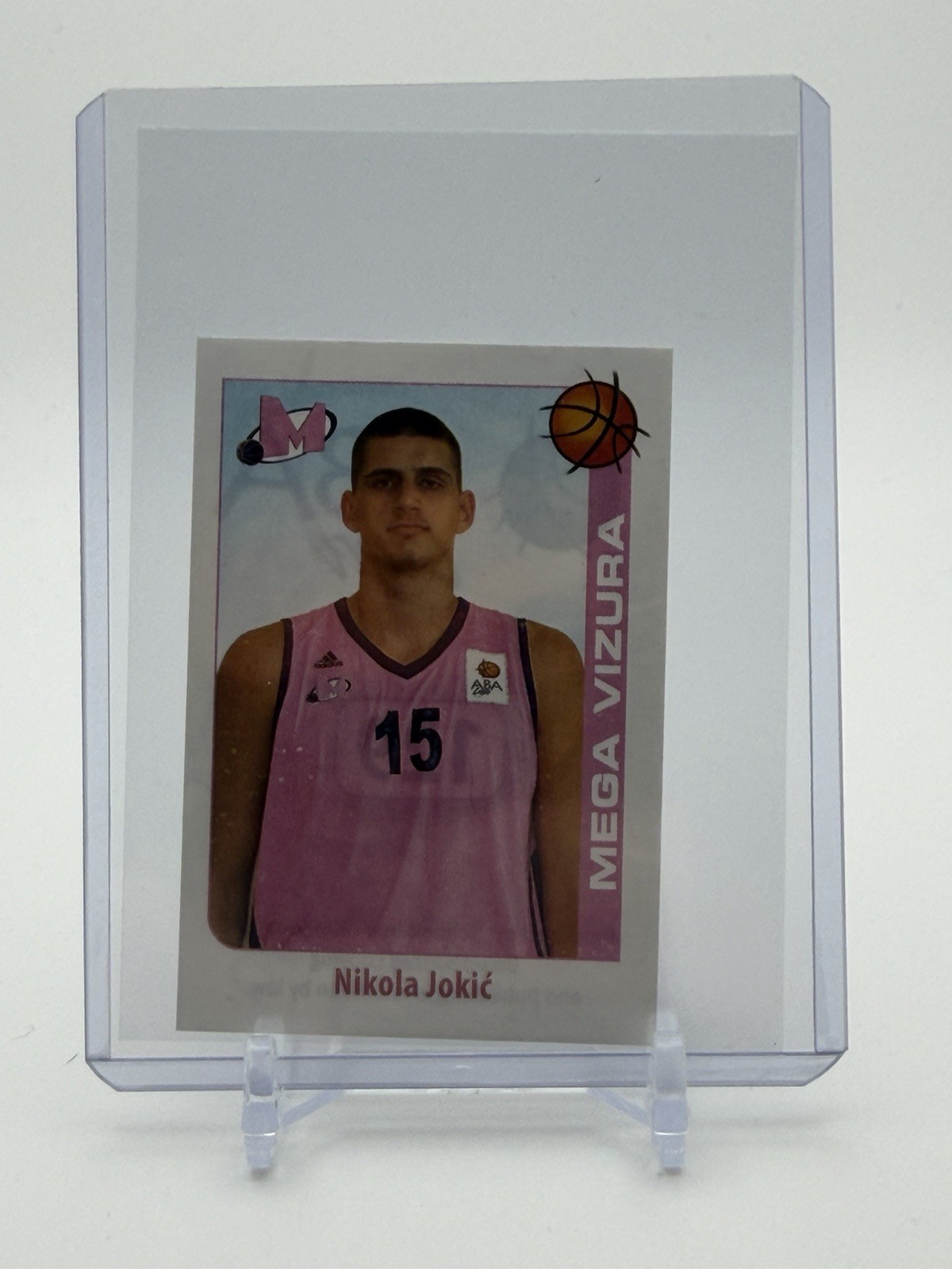 2014-15 NIKOLA JOKIC ROOKIE CARD School Shop ABA Liga Stickers #129 RC Nuggets