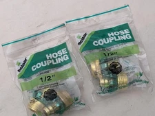 Melnor 4 Pcs 1/2" Brass Clinching Coupling for Rubber & Plastic Hose Repair 10Z