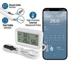 Wifi Temperature Humidity Sensor With External Probe