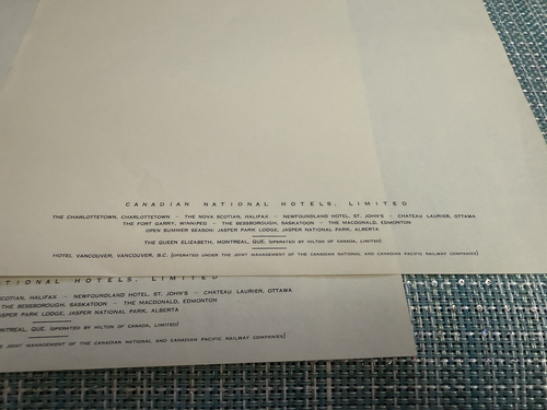 Canadian National Railways Hotel System Chateau Laurier Hotel VTG Stationery - Picture 4 of 6