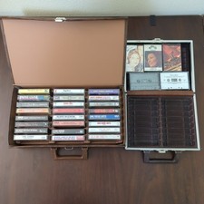Cassette Tape LOT - 2x Briefcases with 29 Tapes from 20th Century Untested