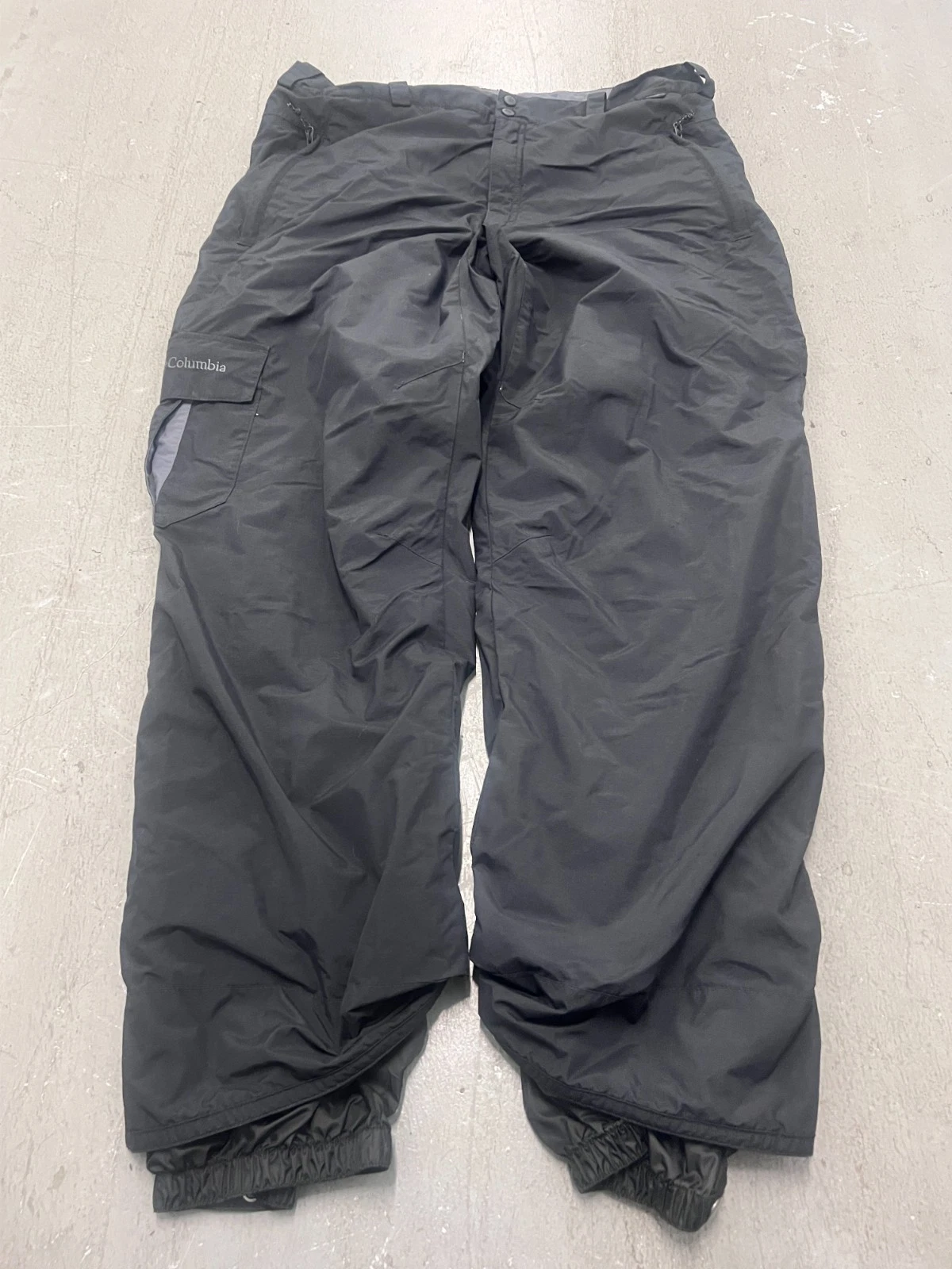 Columbia Snow Pants Mens XL Black Omni Tech Insulated Cargo Pocket Hiking Ski