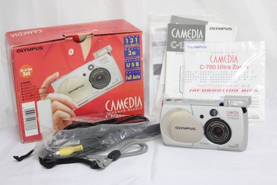 Can Be With Convenient Aa Batteries Olympus Camedia C-1 Zoom 3X Original Box Com