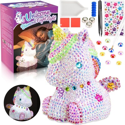 Einhorn Bastelset für Kinder   DIY Nachtlicht & Diamond Painting Spielzeug
