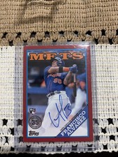 2023 Topps Series 2 Francisco Alvarez RC Auto 1988 Design 88BA-FA Mets /25 Red