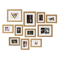 Bilderrahmen Set Fotorahmen Passepartout MDF Plexiglas Wanddeko 11 StüCk