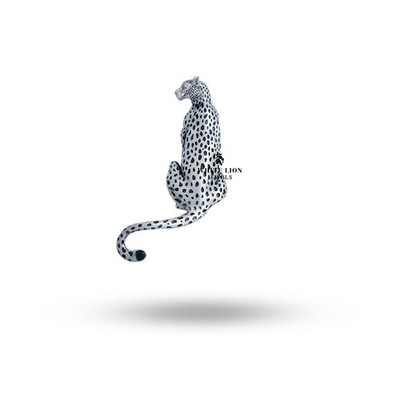 White Lion Jewels 925 Silber Brosche Nashorn- Panther Jaguar Leopard